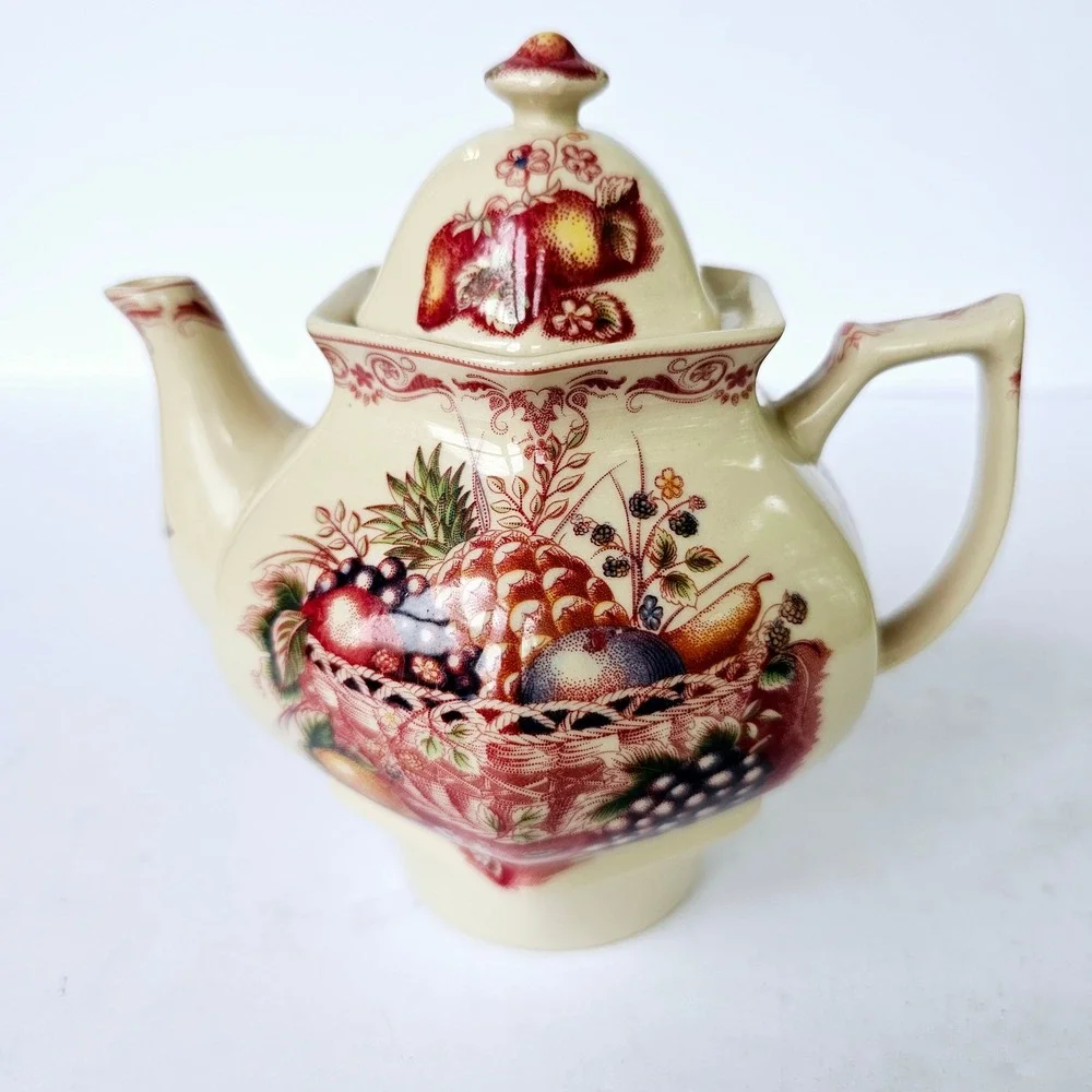 Vintage Teapot Antiche Riproduzioni Fruit Basket‎ Design - M581.2